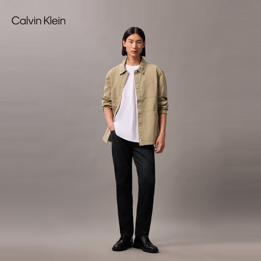 Calvin KleinJeans【凉感】25春夏新款男士休闲通勤ck弹力修身牛仔裤4RAB728 0RQ-牛仔黑 32