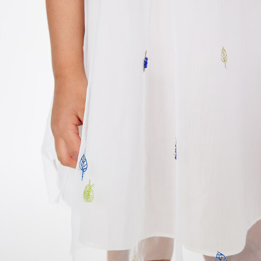
jnby by JNBY new Jiangnan cloth children's clothing oversizeA short-sleeved dress 25 summer girls 1P4G12240 199/white background colorful pattern random pattern 120 cm