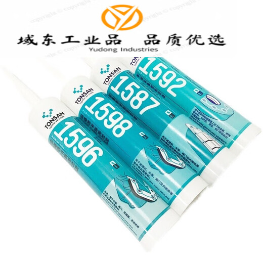 定制天山1587密封胶 1592 1596 1598平面密封硅橡胶 耐油 310ml 1596 1596灰色