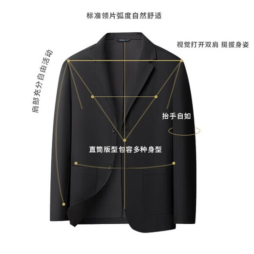 
Pier Cardin [quick drying, cool feeling] ice silk suit men's summer thin air conditioning suit single western skin coat men's clothing