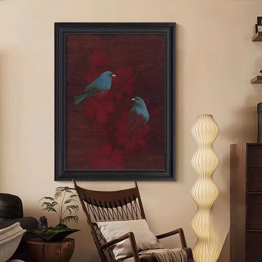OUOETY CHANAKYO PEINTURES D'HUILE RETRO RETRO EN RETRO, PEINTURES DE SOIR SALLE DE STYLE MÉDIEVALE PACHEMENTS, SENSE ENTRANCE SENSE ROUGE RED HALLE ENTRANCE 30MM_FRAME Taille 60 * 80 [Paint Core 49 * 691 Pure peinture d'huile peinte à la main pure à la main