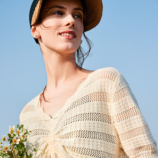 GOELIA Xiaoxiang style commuter knitted suspender dress and top two-piece set 1B4CAB070 00B black XS