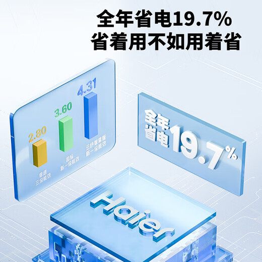 Haier instantly saves 15% on net power saving when placing an order Plus large 3 HP duct machine one-to-one 3p central air conditioner new level of energy efficiency Yunjing Pro upgraded full DC variable frequency living room Yunshu 2 HP Intelligent Edition AI temperature and humidity precision control