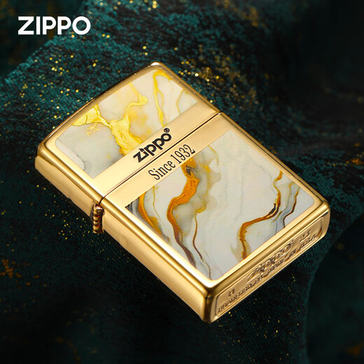 Zippo Flagique officielle en émail plus léger Marble Marble Business Gift Kerosène Origin à vent Marble - Version autonome DY9902TQ