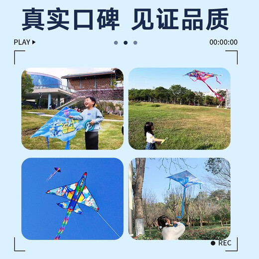 【卡通风筝】儿童新款潍坊微风易飞成人亲子户外玩具网红大型高档 泽塔奥特曼+400米线儿童水晶轮