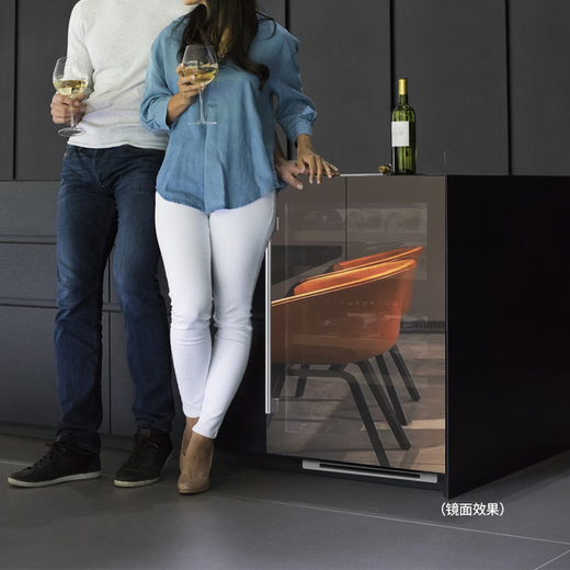 DBERLAN JC145 under kitchen counter embedded cigar cabinet red wine cabinet constant temperature wine cabinet beverage cabinet tea ice cream ice machine refrigerator cabinet home stainless steel door wine cabinet cigar cabinet combination 290L