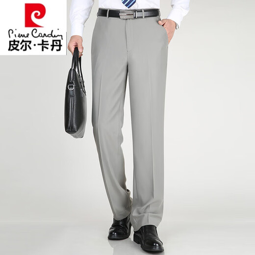皮尔卡丹西.裤男士夏季薄款垂感直筒桑蚕丝西装裤商务休闲上班长裤 黑色9902[夏季薄.款] 29 (2尺2)腰围