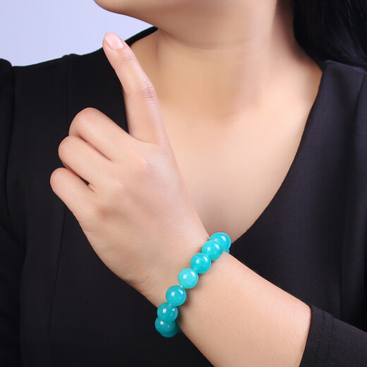 Core fragrance collectible amazonite bracelet stone blue-green crystal single circle Mozambique ice species amazonite bracelet amazonite 8mm single circle with certificate