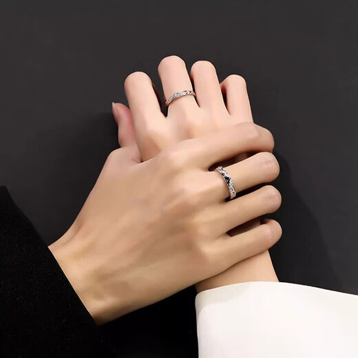 MZMZ platinum ring Shanhai pt950 platinum couple ring plain ring for marriage confession birthday anniversary gift light luxury style mountain and sea couple ring