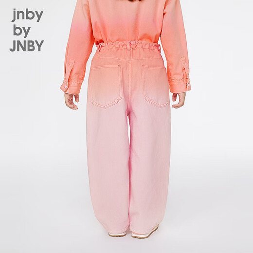 jnby by JNBY新款江南布衣童装宽松直筒裤牛仔长裤25春男女童1P1E10550 679/荧光粉 120cm