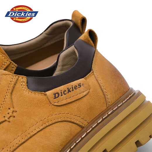 Dickies Herren Arbeitsschuhe Herren niedrig vielseitig trendy atmungsaktiven britischen Stil lässigen Lederschuhen Herren gelb Brown 42