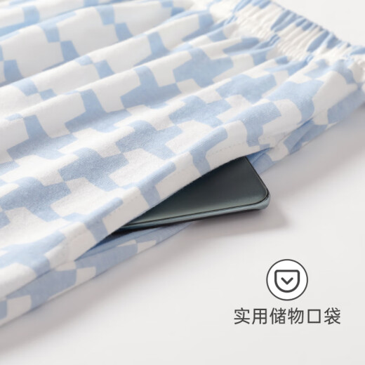 
Modal pajamas for women in summer pure cotton short-sleeved three-piece set 2025 summer new style with chest pad integrated large-size home clothing MDE1315 for women with chest pad [three-piece set] M [Suggest weight 80-100 Jin [Jin equals 0.5 kg]]