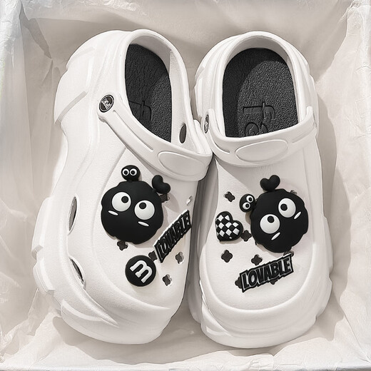 G.Duckkids kleine gelbe Enten Mädchen Kinderhöhlenschuhe im Sommer tragen Kinder Baotou Beach Pantoffeln im Sommer Big Children's Cool Love Coal Ball Khaki 35 -36 [Standardcode]