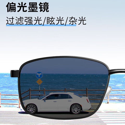 智能感光变色墨镜日夜两用偏光太阳镜男驾驶开车眼镜紫外线护目镜 偏光变色日夜两用