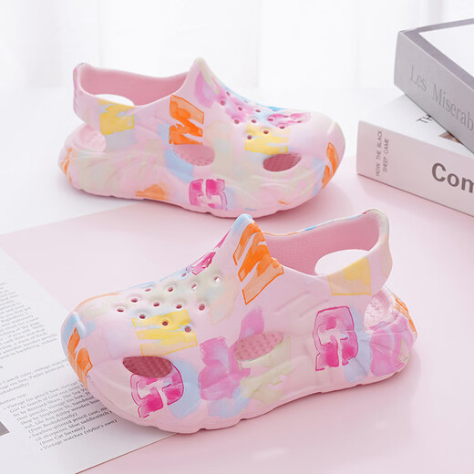 Pisces Rabbit New Children's Slippers Non-slip and Wear-Resistant Croc Shoes Comfortable and Non-Abrasive Beach Children's Sandals White Upgraded Version 40-41