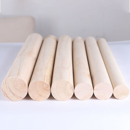 An Junsheng pine log stick clothes drying rod wardrobe round stick cabinet solid wood Pilates stick round stick round stick diameter 2cm long 30cm (2 pieces)