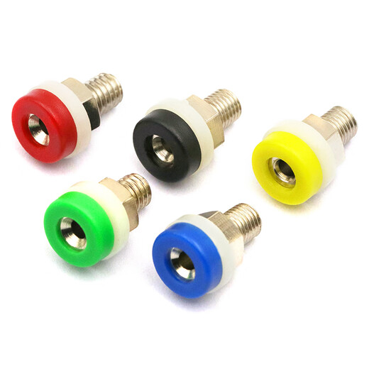 Dafuri 2mm banana plug socket 2mm banana plug wire terminal socket copper power terminal test hole 2mm banana plug all copper green (1 piece)