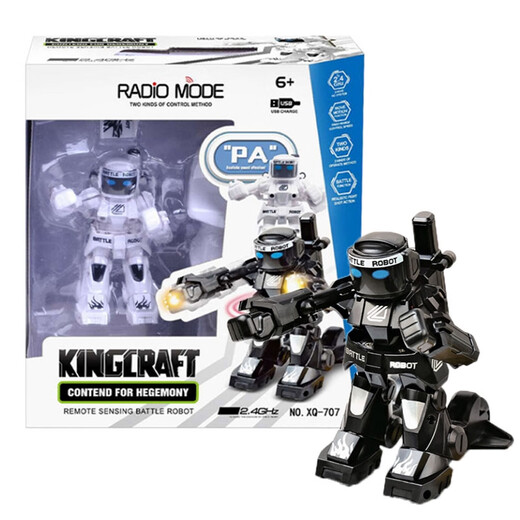 Bataille à double joueur de Shantoulin Village Bataille Somatosensory Remote Control Sous Interactive Fighting Battle 6-12 ans Smart Children Toy Gift Xianniu Double-Player Battle Robot avec accessoires