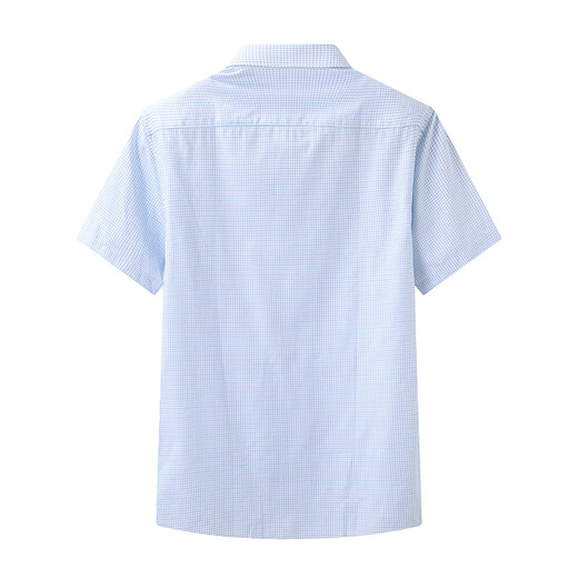 Pang Donglai DL [Recomendado por la madre central] Tops de hombres con colas en la textura de moda de verano camisas de manga corta con cuadros azules de la lago de moda, tamaño promedio 3895-105Jin [Jin equivale a 0.5 kg]