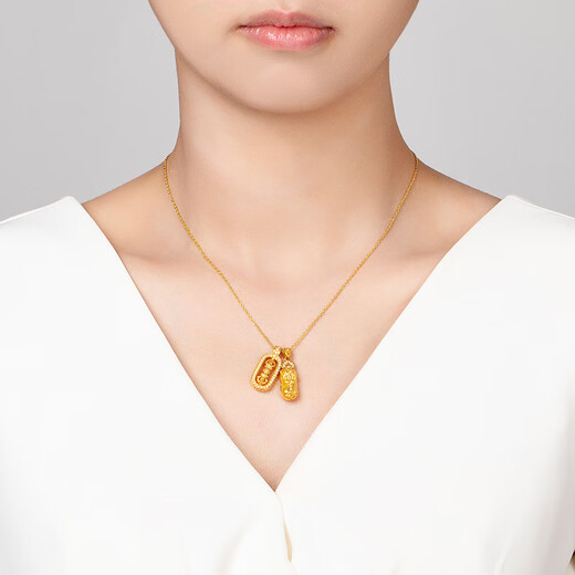 Ming Diamond International 18K Gold Vajra Pixiu Pendant Women's au750 Inlaid Pendant Necklace Jewelry Birthday Gift for Girlfriend