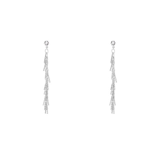 Platinum earrings for women, wheat tassels, high-end, luxury, niche earrings, earrings, earrings, mosquito coil discs, ear clips, gift, wheat tassels, earrings, pair