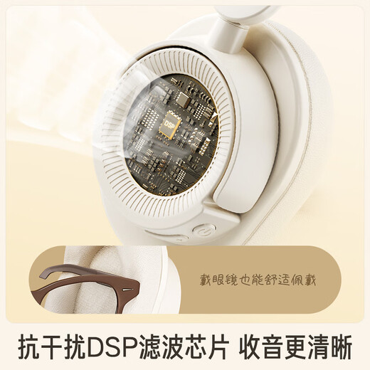 IKF FM Level 4 and 6 Listening Headphones FM Exam Special English Level 4 Headphones Head-Mounted Wireless Professional Level 4 and Level 8 46 Campus Broadcast Radio Rechargeable Ear Returns Yunyan White