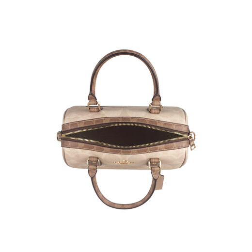 Coach (Coach) Frauen modisch und vielseitig PVC mit Leder One-Shoulder Crossbody Handtasche Sandgelb Cy679imxi9