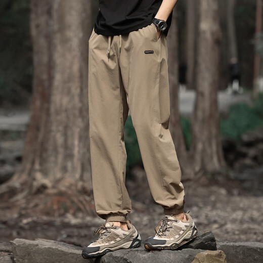 布衣传说休闲裤合集 春夏微弹舒适亲肤百搭小锥形男式休闲裤 卡其11972 3XL