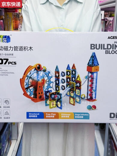 CAOX Bloques de construcción de tubería magnética eléctrica iy Conjunto en constante cambio de bolas magnéticas Tomplaces para niños 9923 Castillo de portaobjetos magnéticos 168 piezas