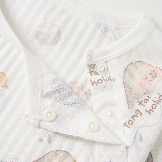 Tongtai (TONGTAI) baby autumn clothes set summer pure cotton baby underwear children's pajamas autumn pants home clothes jacquard blue 90cm