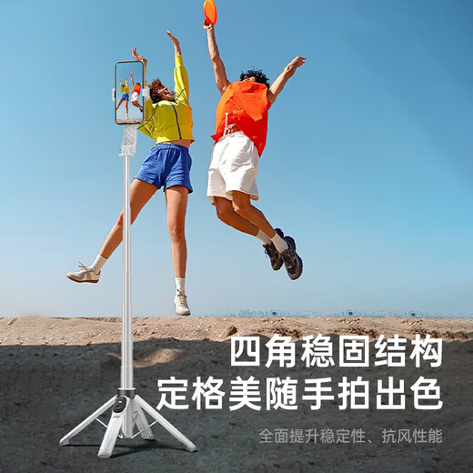 W&P 迷你自拍杆三脚架防抖云台360度旋转多功能直播落地手机支架手持拍摄旅行拍照神器便携蓝牙wp
