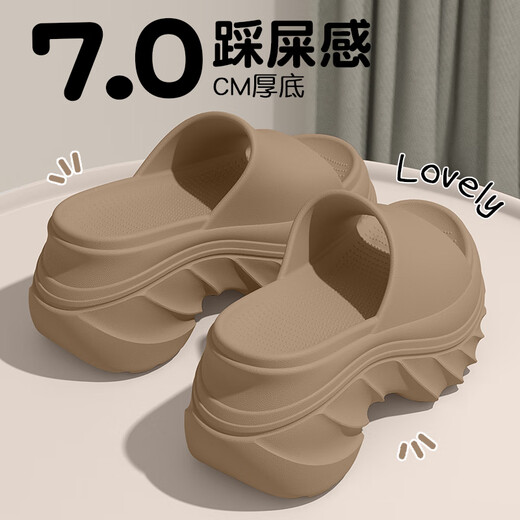 Yu Zhaolin Sandales à semelles épaisses pour les femmes Wear Wear Talons hauts et les pantoufles de plage de la merde YG829 Black 37-38