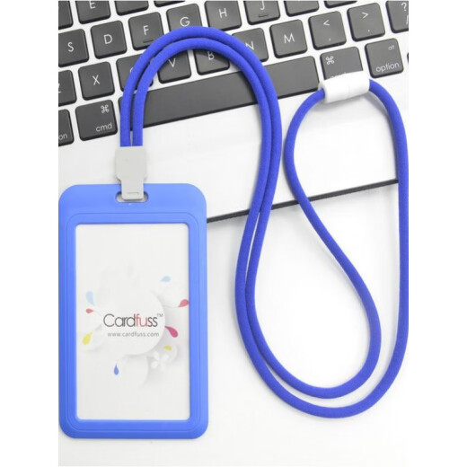 Beijing Fashion Round Rope Lanyard Tag Employee Card Bus Card Work Card Work Card Campus Card Student Bus C5 White Horizontal Version + 9734 White Round Rope