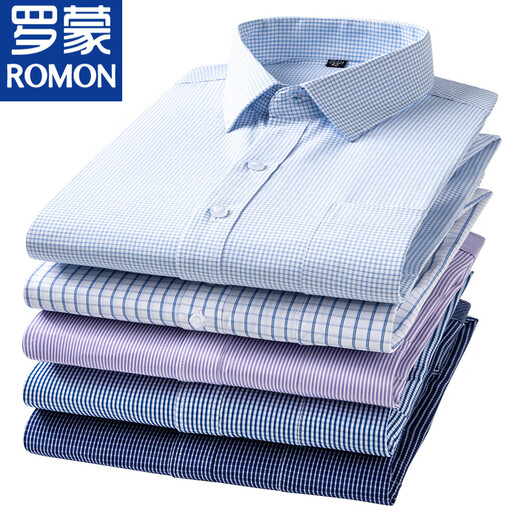 罗蒙（ROMON）罗蒙短袖白色衬衫男士商务正装夏薄款透气工装春夏短袖休闲工作服 6627 38