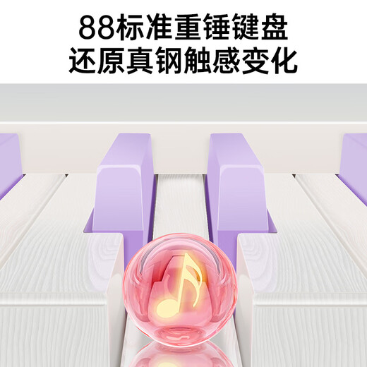 贝多辰88重锤键电钢琴棕色成人儿童电子钢琴初学入门智能十级考级用琴 旗舰级+88重锤键+3踏 标配+礼包+U架