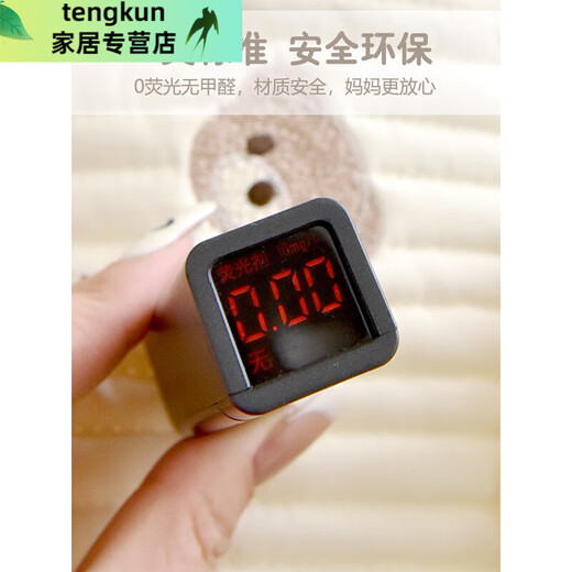 婴儿床头挂袋纯棉宝宝床收纳袋尿布尿不湿收纳儿童床边储物置物袋 刺绣灰星月双口挂袋