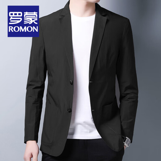 罗蒙（ROMON）超薄西装外套男春夏季透气防晒单西上衣男士外套轻奢休闲小西服男 【春夏款】藏青 L -175/92A(适合125-145斤)