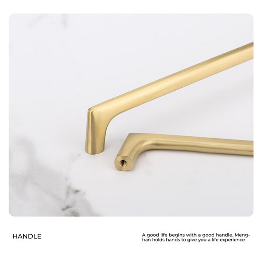 XMSJ Custom Hersteller Direktverkäufe gebürstet Gold Messing Griff Doppelte Kleiderschrank Schrank Tür Schubladen Schrank Kupfergriff Kupfer MH6624-128 Loch