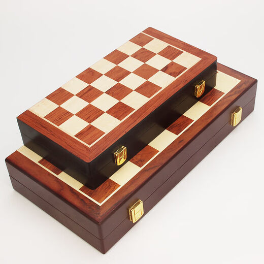 誉静金属象棋套装木质折叠棋盘比赛专用象棋chess 金色+亮色 6630(大号)王高7.6cm