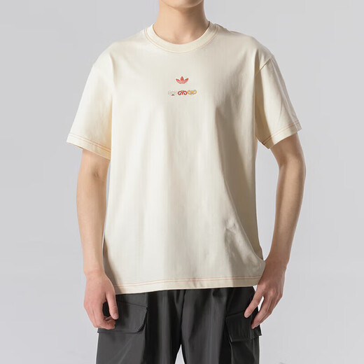 阿迪达斯 （adidas）三叶草短袖男装2025夏季新款运动服针织舒适透气休闲圆领T恤衫 KC1429 2XL