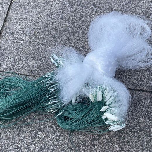 Xu Qixing fishing net sticky wire net three-layer sinking net single-layer floating net hanging sub-fish net fishing net white striped crucian carp carp net collection limited time single layer 0.7 meters high 1 finger 7 meters long floating