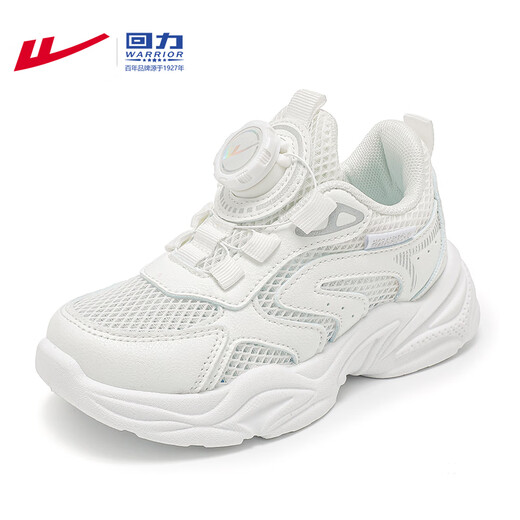 回力（Warrior）童鞋女童运动鞋夏季网面透气校园软底小白鞋WZ(CL)-1049 白色32