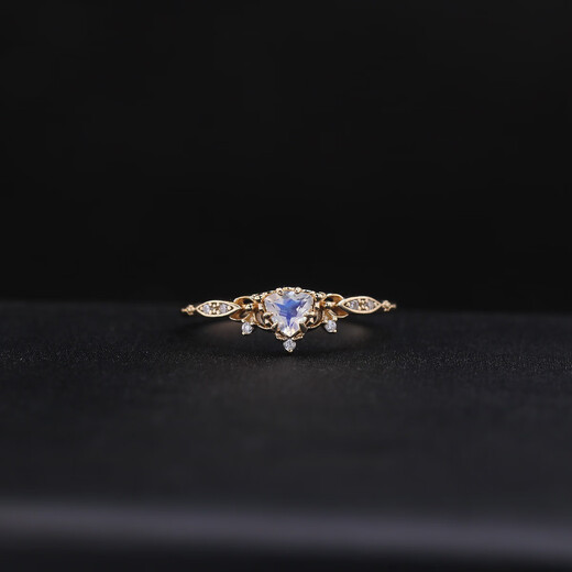 Hunter Japanese style natural tanzanite retro rhombus hollow exquisite niche personalized earrings snow mowing ring for women Tanzanite No. 5