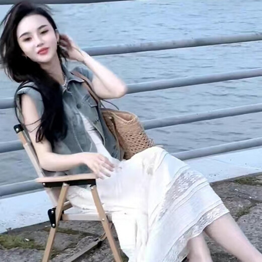 FHHUABD法式长裙海边度假白色吊带连衣裙子质感感2025女夏季新款套装 气质吊带连衣裙 694#【优质版】 S 【建议80-95斤】