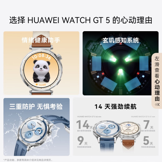 Huawei Watch GT 5 46mm CANGSHAN Ash Strap fluoroelástica Huawei Smart Smart Health Assistant Sistema de percepción Xuanji