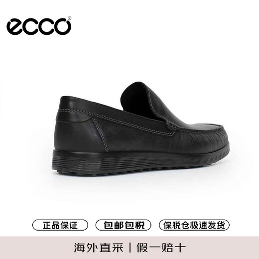 ECCO Loafers Men's Moccasin Casual Leather Shoes Lightweight Mok 540514 01001 Black 41
