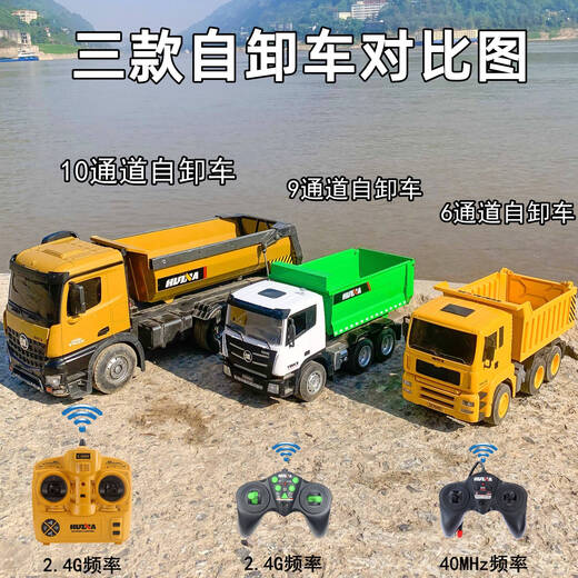 Zhouge Mine Mulde Truck Lastwagen Große Fernbedienungssteuer -Lkw -Legierungs -Lkw -Lkw -Lkw -Ladung Fahrzeugladung Transport transportiert Schlamm Kinder Elektrofahrzeug 10 Kanalkipper LKW -LKW zwei elektrische Akkulaufzeit von etwa 50 Minuten + kostenloser Wartungsservice