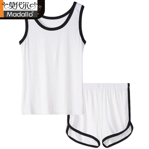 莫代尔2025年新款莫代尔材质吊带背心睡衣女夏季甜美休闲家居服两件套装 DD-KKH-12035粉色 XL 110-125斤