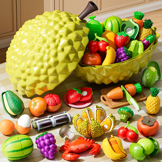 Xinshite (XST) Kinderfrucht geschnittenes Spielzeug Orange Eimer Gemüse Simulation schälbares Baby groß Größe kann am Geburtstag geschenkt werden
