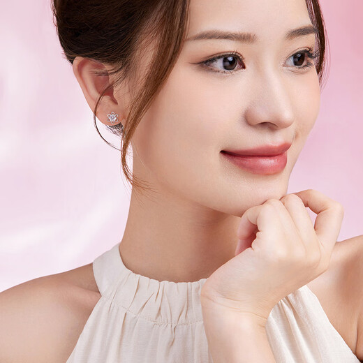 Saturday Fortune Small Silver Flower Petal Earrings Women's S925 Silver Earrings Birthday Gift J0912154 Pair